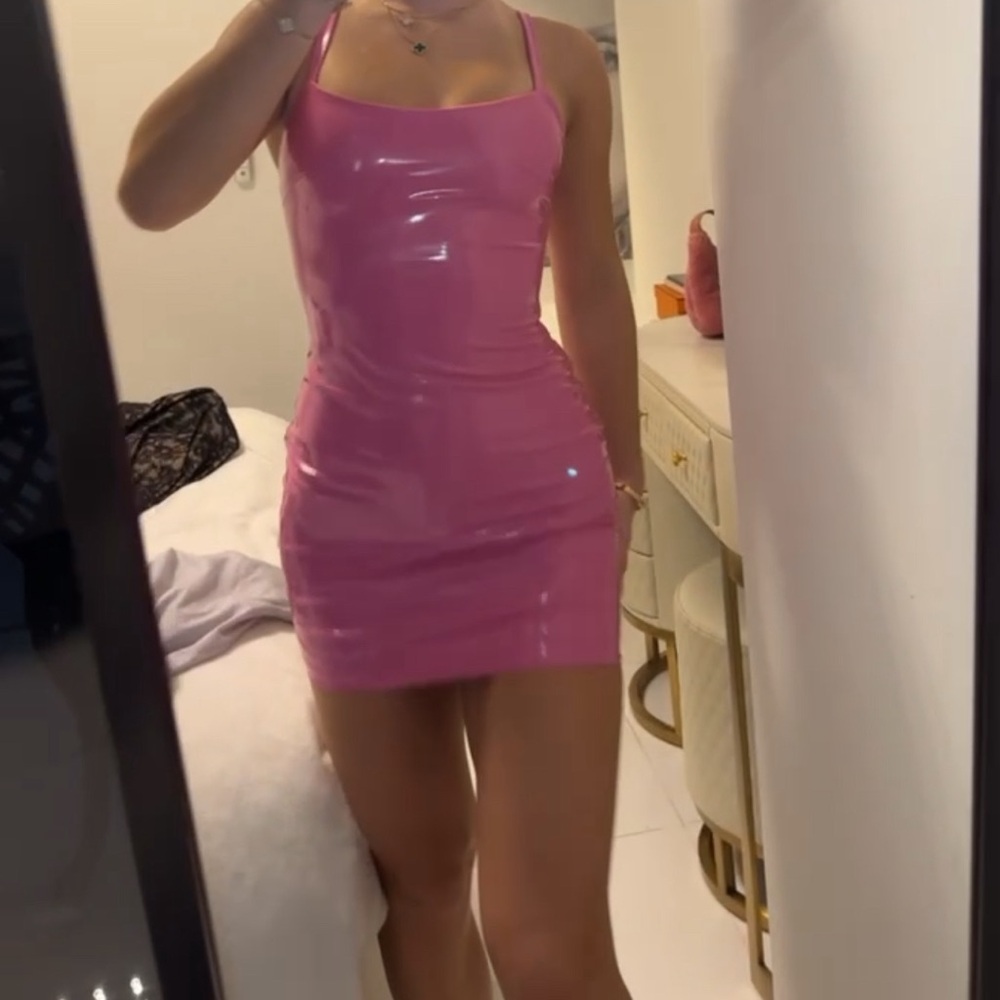 Sleek Pink Mini Dress